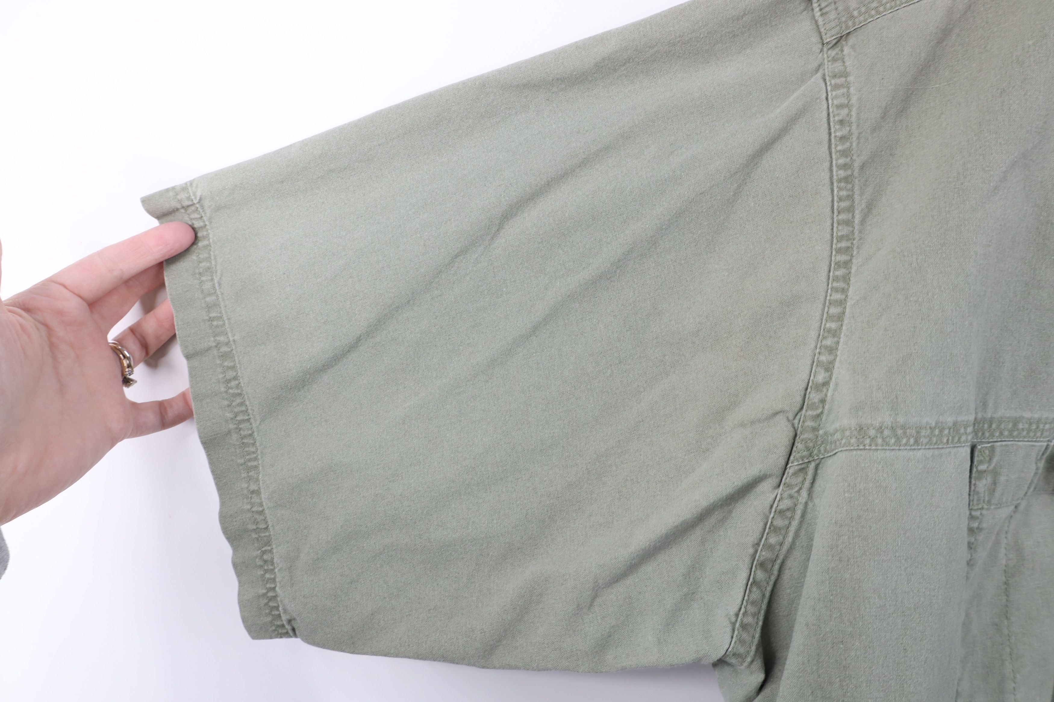 Vintage Vintage 90s Y2K Fishing Safari Button Shirt Green Cotton Size US XXL / EU 58 / 5 - 7 Thumbnail