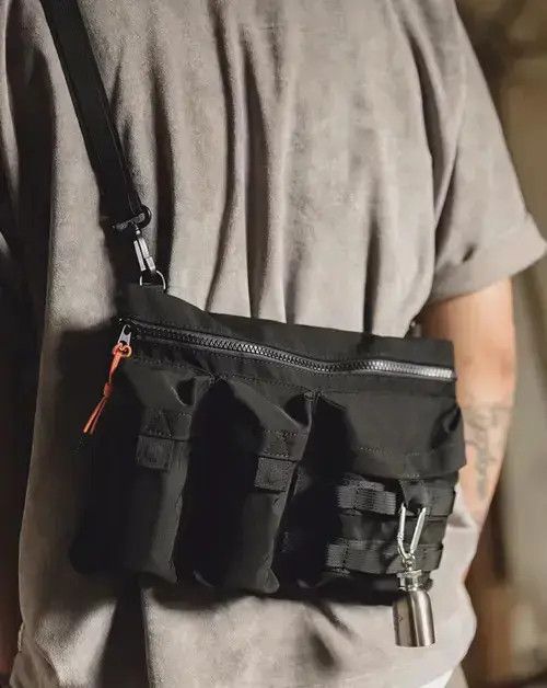 Military Outdoor Shoulder Side Bag Crossbody Bag in Black, Men's