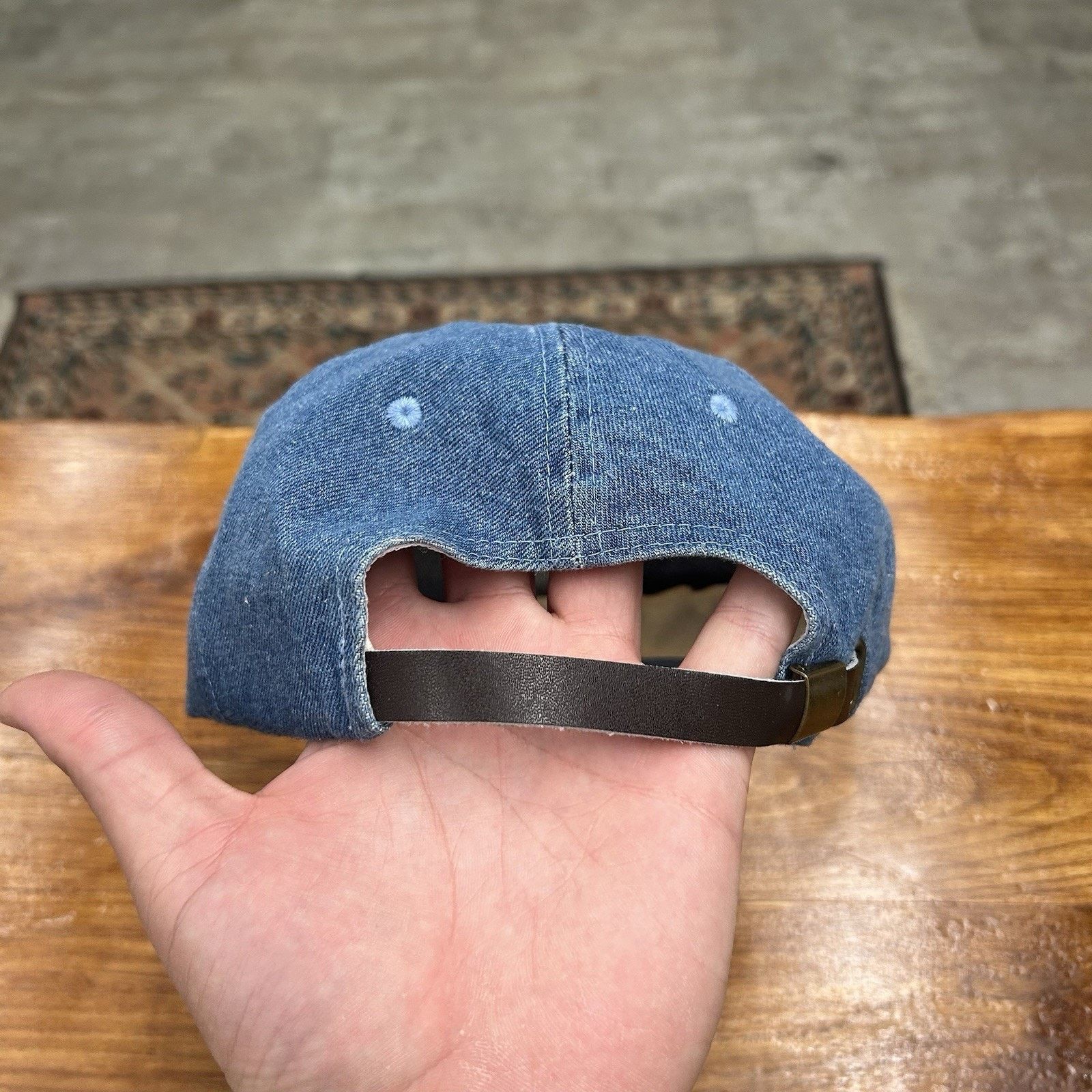 & Other Stories Vintage 80’s West Virginia Mountaineers WVU Denim Hat Size ONE SIZE - 3 Thumbnail