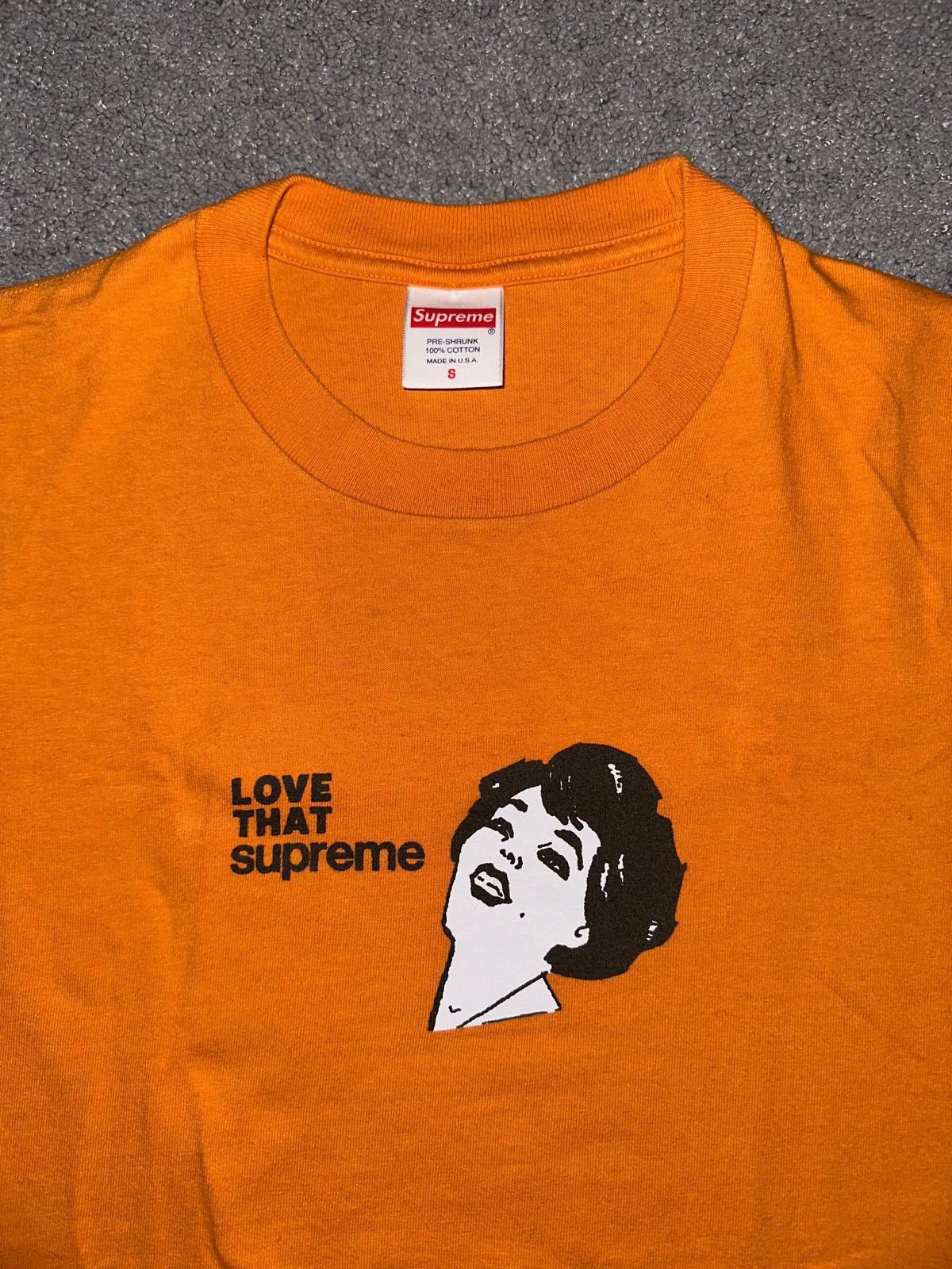 Designer × Supreme Orange „love that supreme“ shirt Size US S / EU 44-46 / 1 - 3 Thumbnail