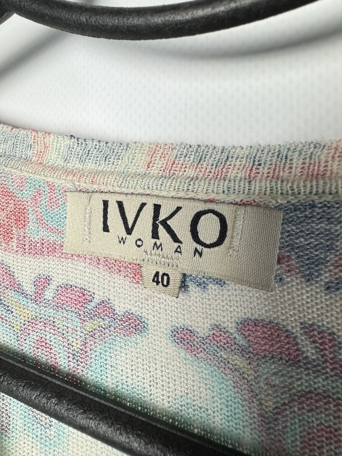 Designer Ivko Multicolor V-Neck Viscose Sweater Size S / US 4 / IT 40 - 5 Thumbnail