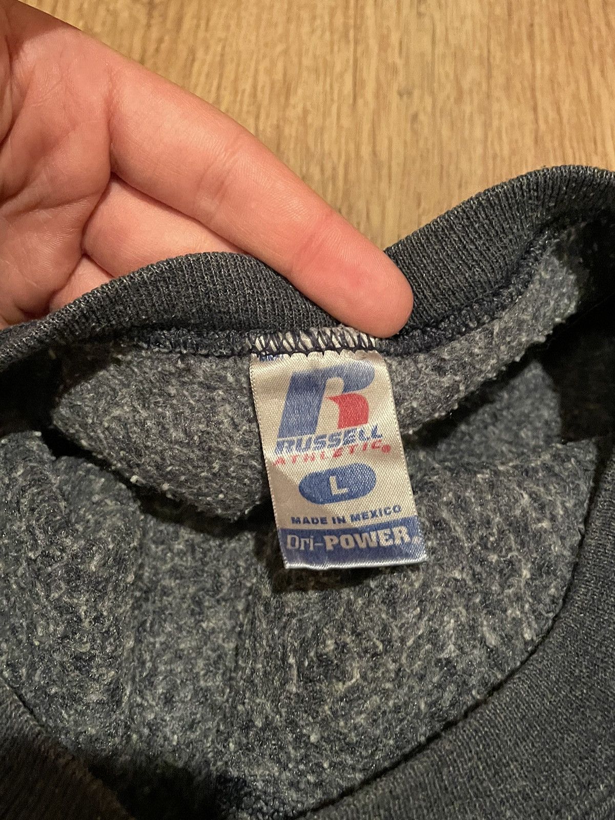 Russell Athletic × Vintage Vintage Basic Sweater Russel Athletic Very Bagy Fit Denim Size US L / EU 52-54 / 3 - 9 Thumbnail