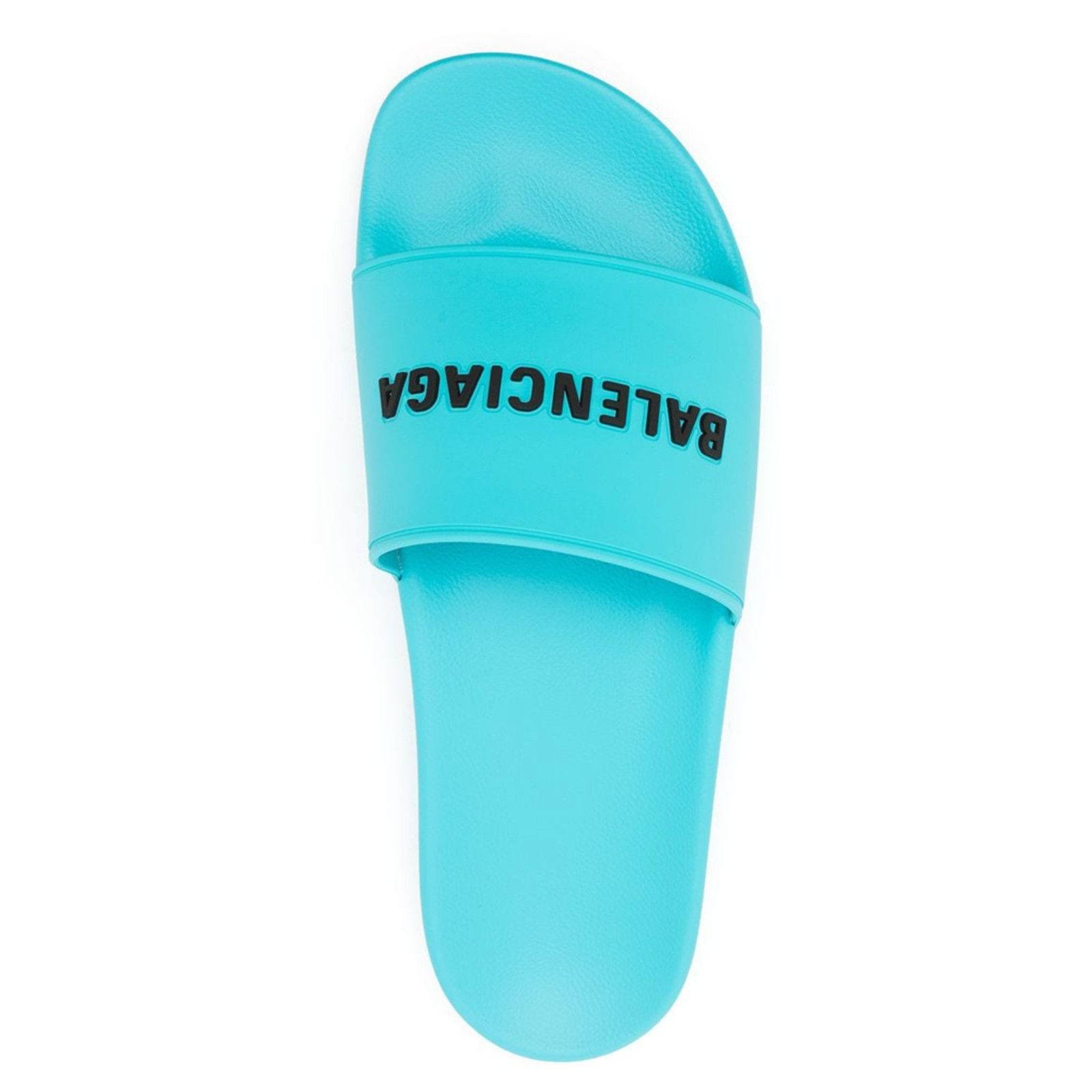 Balenciaga Balenciaga Turquoise Logo Slide Pool Sandal Flip Flop 43 10 Size US 10 / EU 43 - 6 Thumbnail