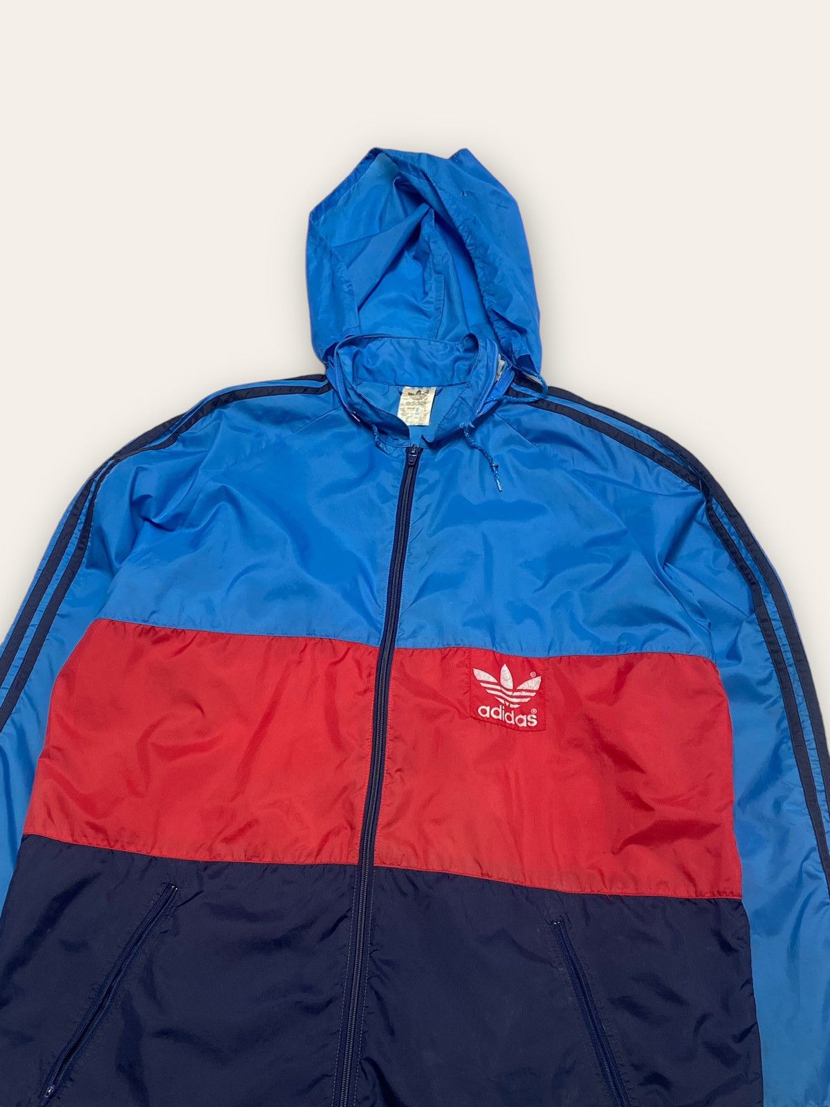 Adidas 90s Vintage ADIDAS Red Blue Light Rain Windbreaker Jacket Size US M / EU 48-50 / 2 - 2 Thumbnail