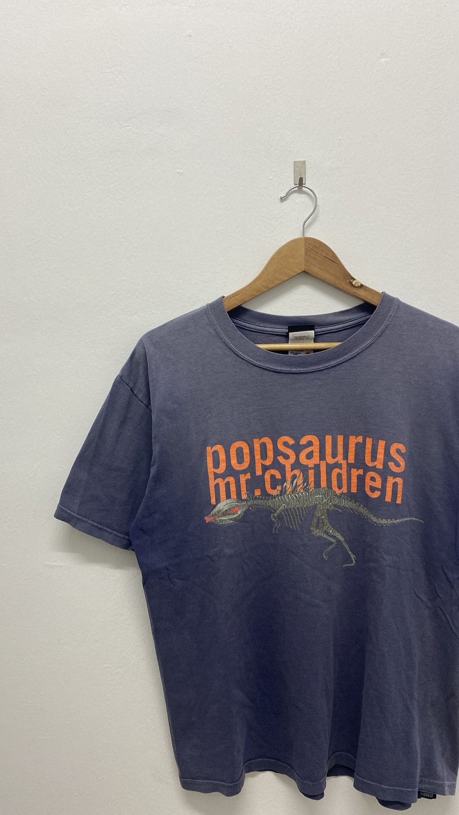 image of Band Tees x Vintage Faded Band Tee Popsaurus Mr Children 90's in Blue Fade, Men's (Size Medium)