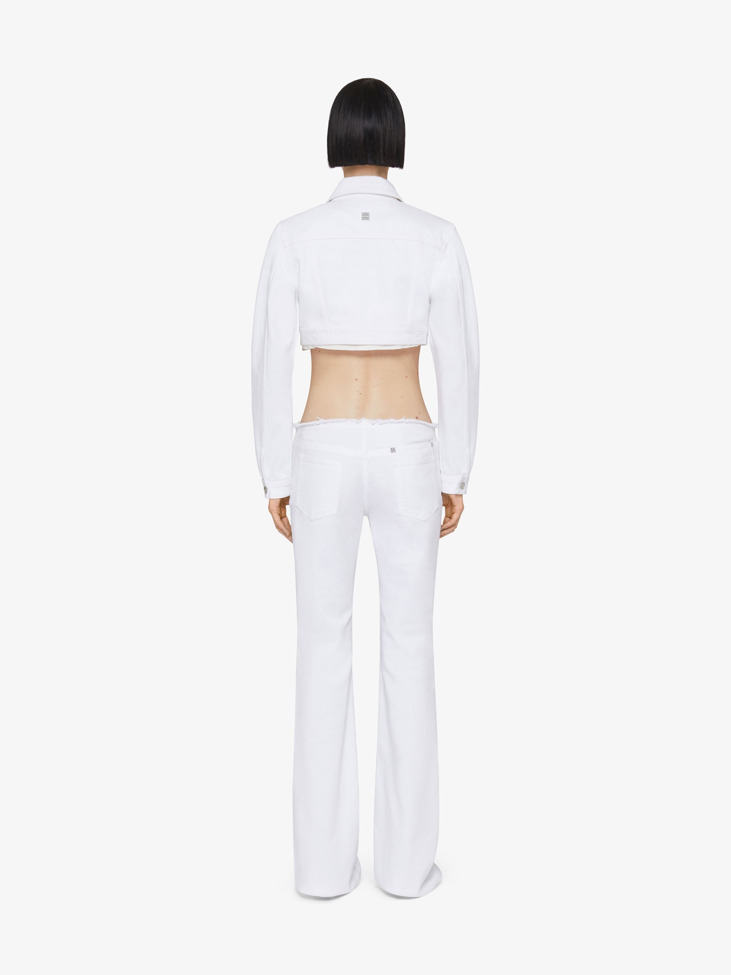 Givenchy o1w1db10825 Low Waist Denim Pants Without Waistband in White Size 27" / US 4 / IT 40 - 4 Thumbnail