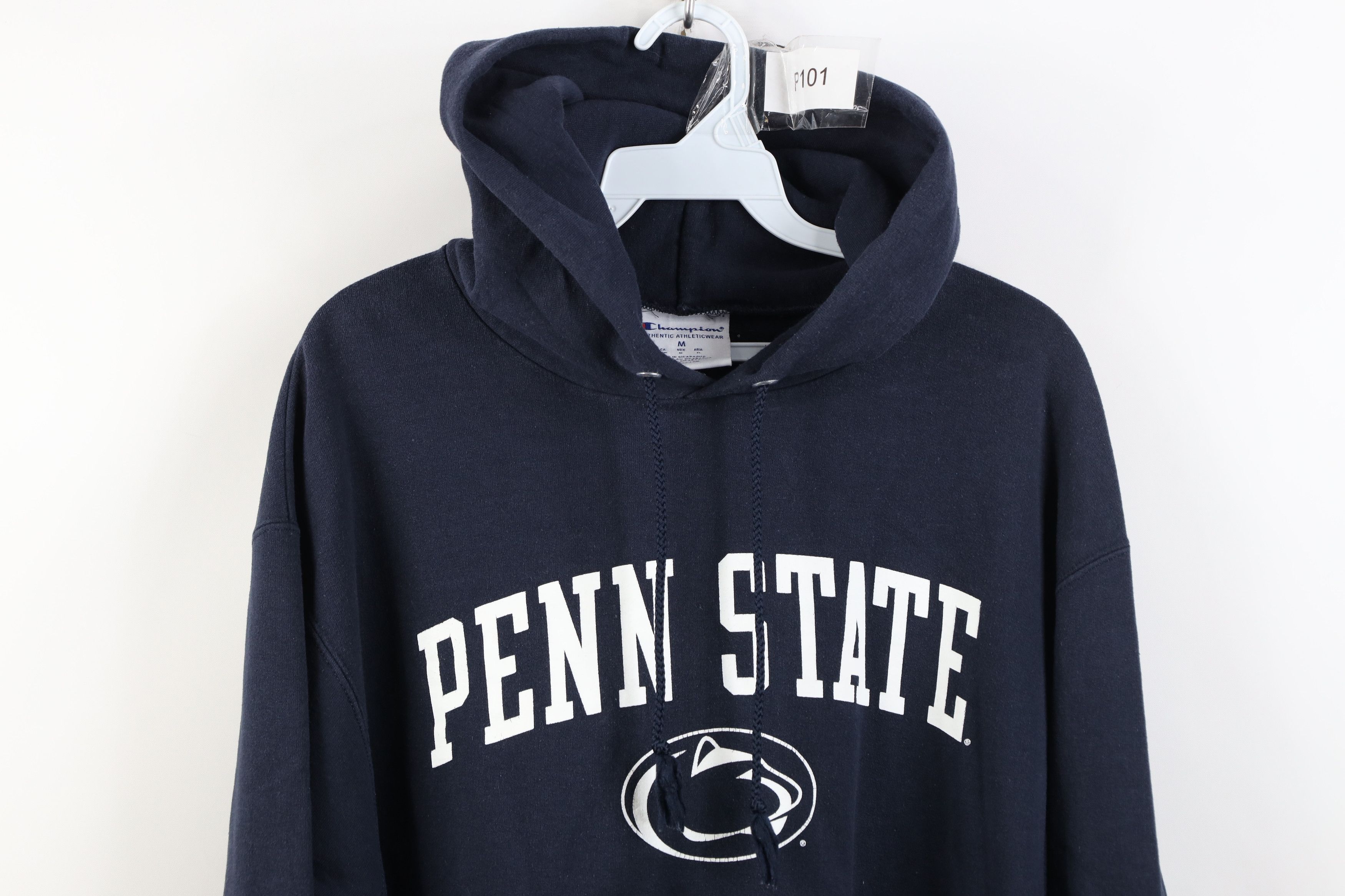 Champion Vintage Y2K Champion State University Hoodie Sweatshirt Blue Size US M / EU 48-50 / 2 - 2 Thumbnail