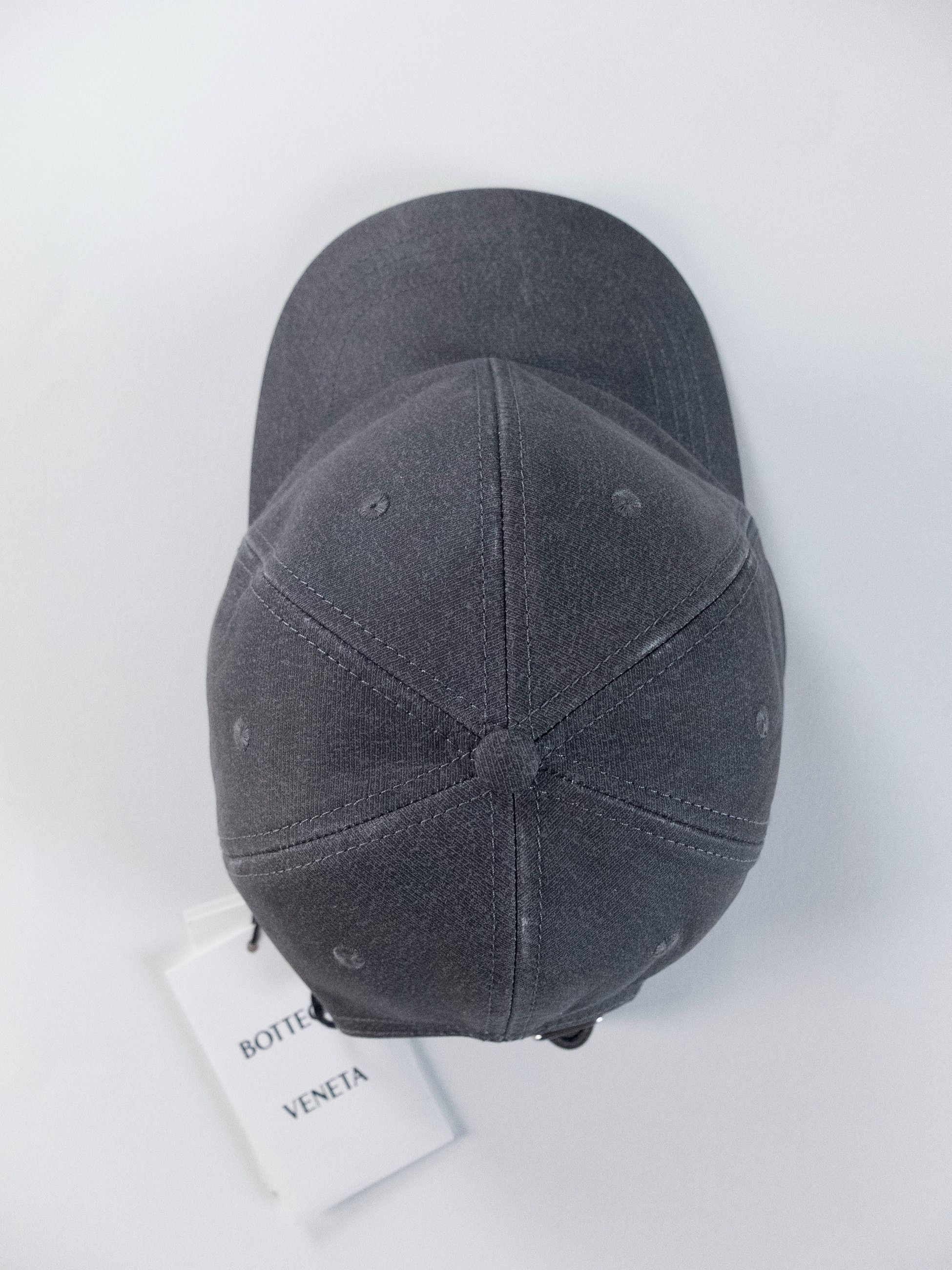 Bottega Veneta BOTTEGA VENETA gray jersey print nubuck leather baseball cap Size ONE SIZE - 5 Thumbnail