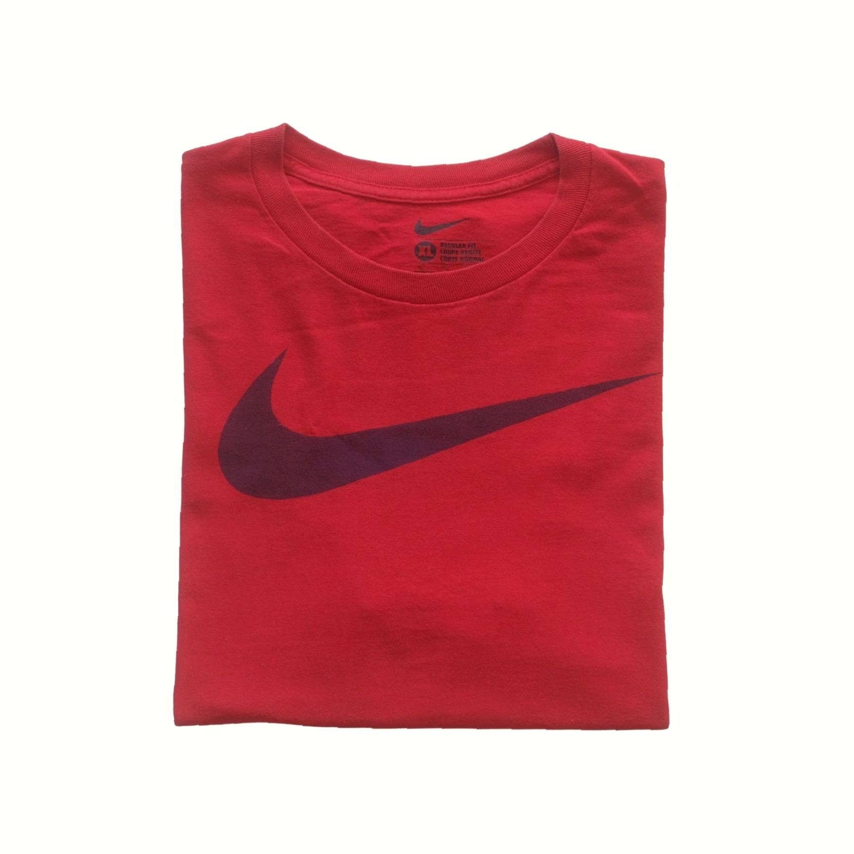 Nike VINTAGE NIKE SPORTSWEAR T-Shirt XL Red 100% Cotton Graphic Big Swoosh Retro Y2K Men’s Shirt Size US XL / EU 56 / 4 - 2 Thumbnail
