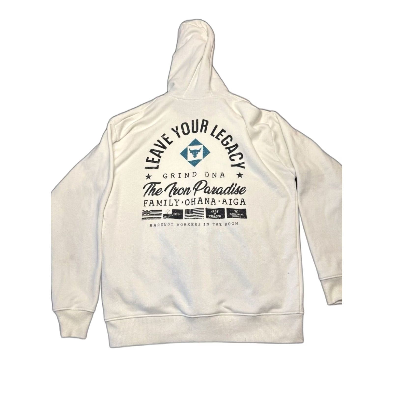 Under Armour Under Armour Project Rock Hoodie Full Zip Jacket Mens M White Size US M / EU 48-50 / 2 - 8 Thumbnail
