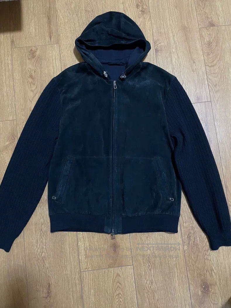 Loro Piana Suede and Cashmere Hooded Jacket