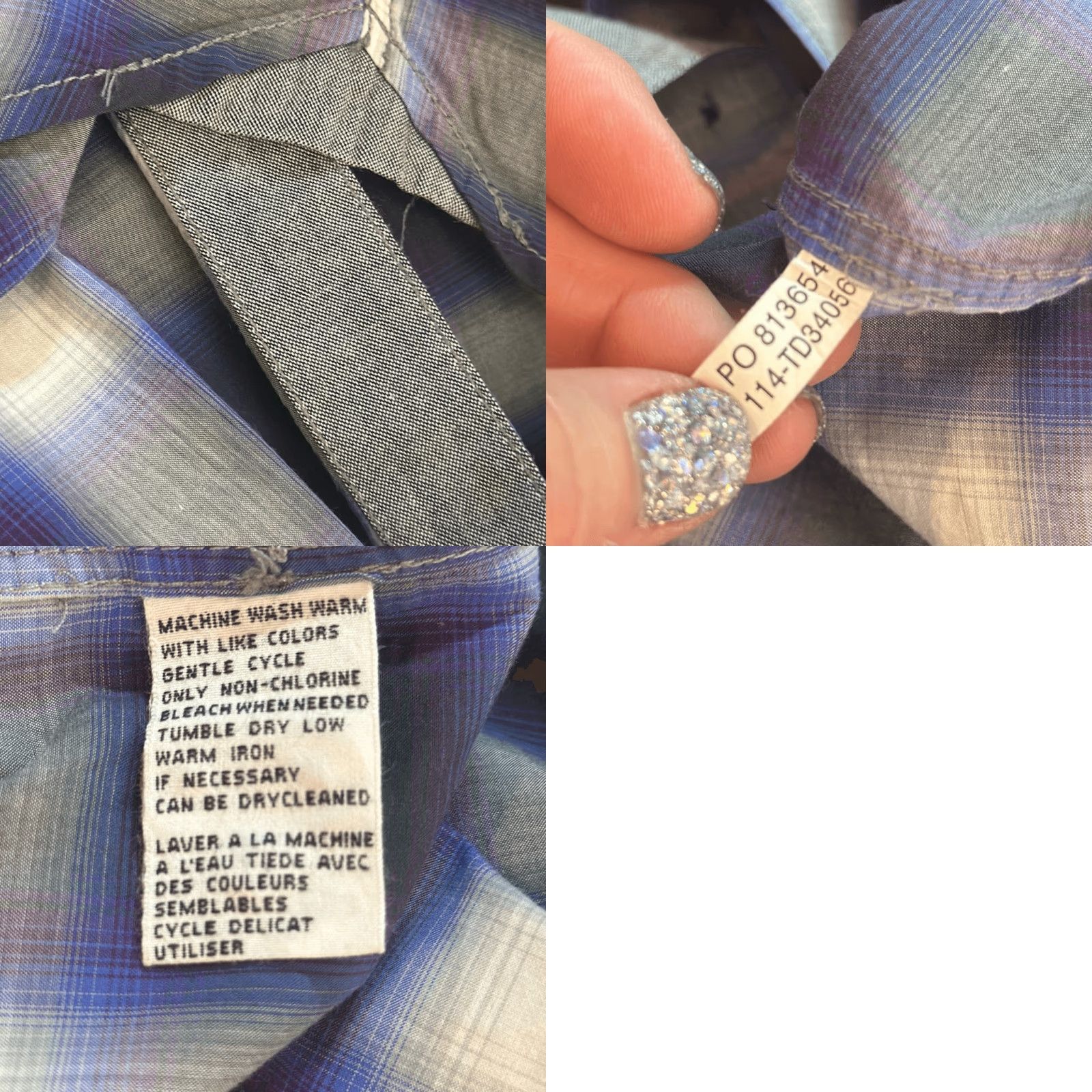 Tommy Bahama VINTAGE Tommy Bahama Jeans Plaid Western Country Button-Down Shirt L Large Men Blue Regular Button-Up Sleeve Long Shirt Size US L / EU 52-54 / 3 - 8 Thumbnail
