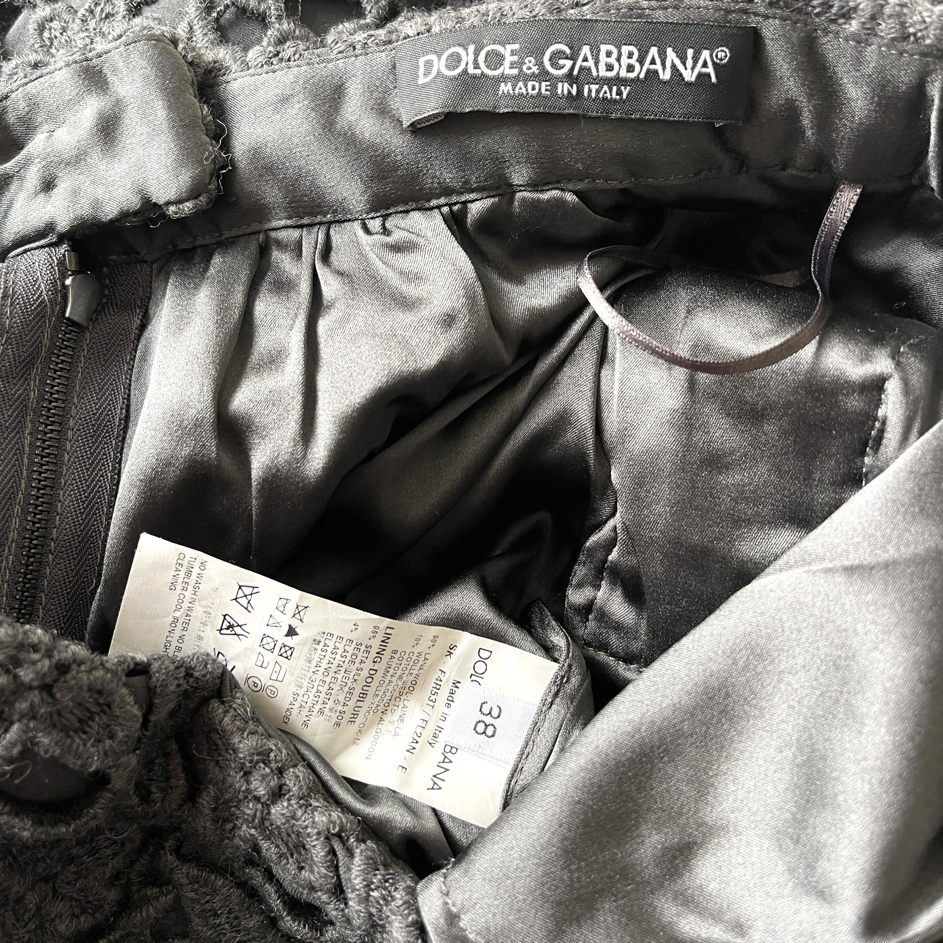 Dolce & Gabbana DOLCE & GABBANA Gray Wool Pencil Skirt size 38 IT Size 26" / US 2 / IT 38 - 6 Thumbnail