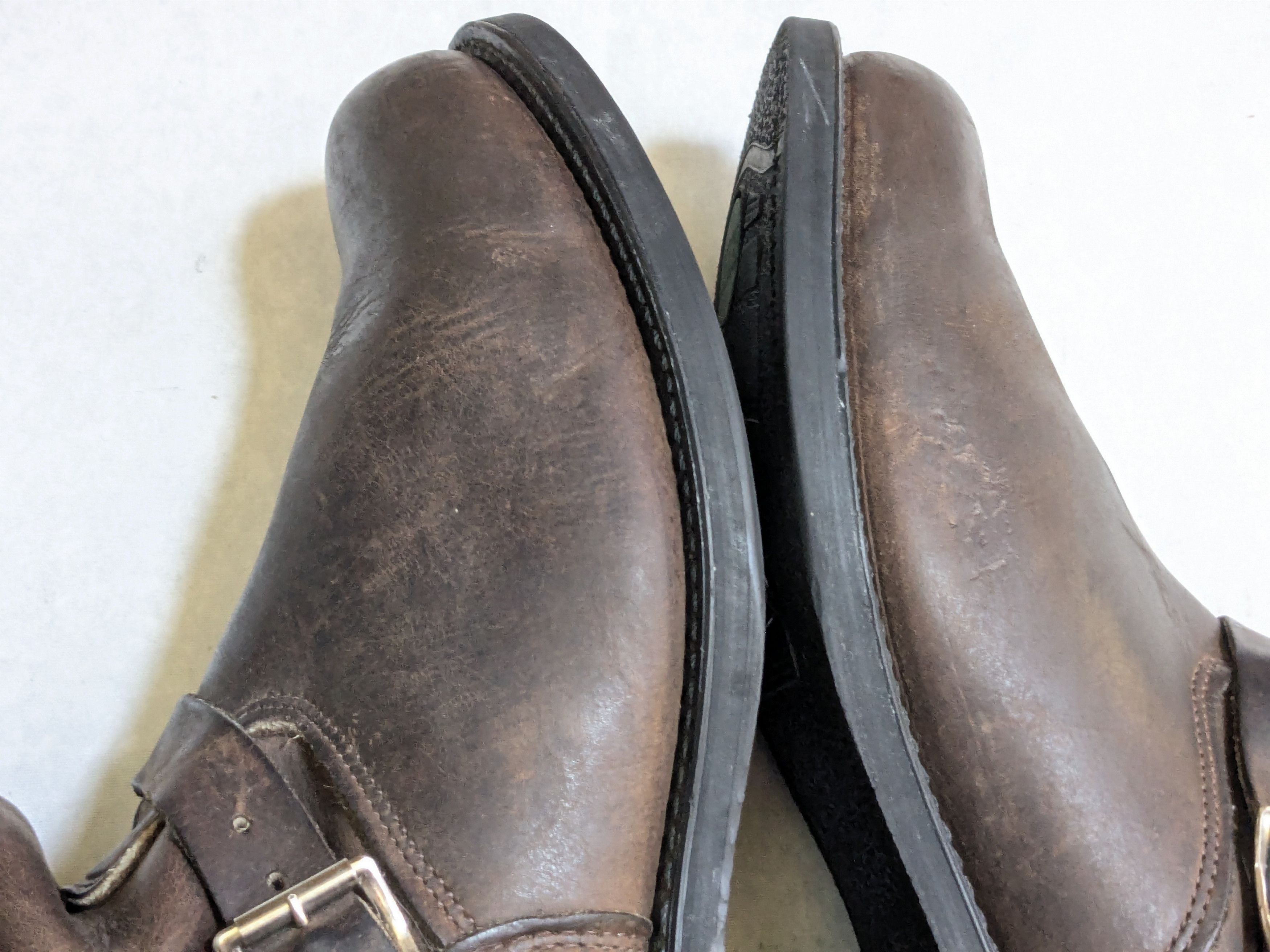 Frye Frye Engineer Boots Brown 12 M Leather Buckle Strap USA Size US 12 / EU 45 - 6 Thumbnail