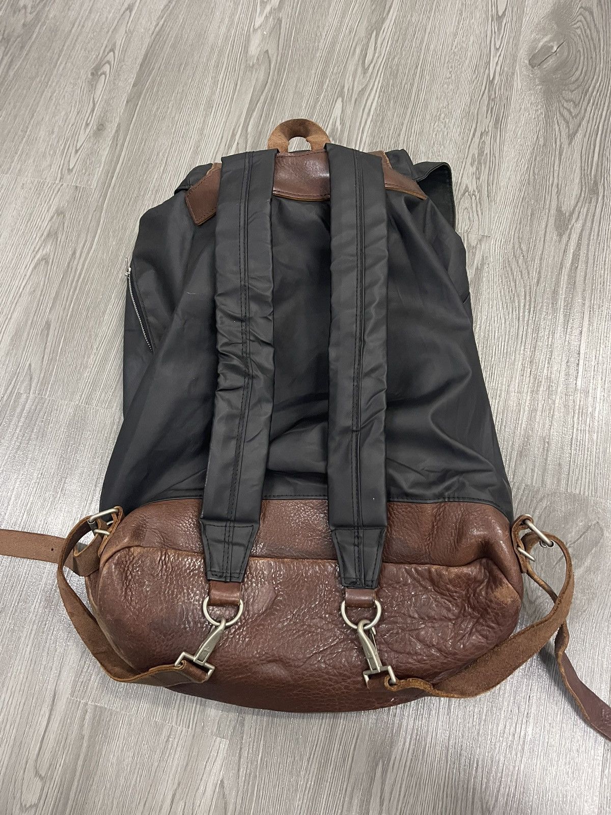 Union made ciaopanic Leather and tech nylon rucksack pack