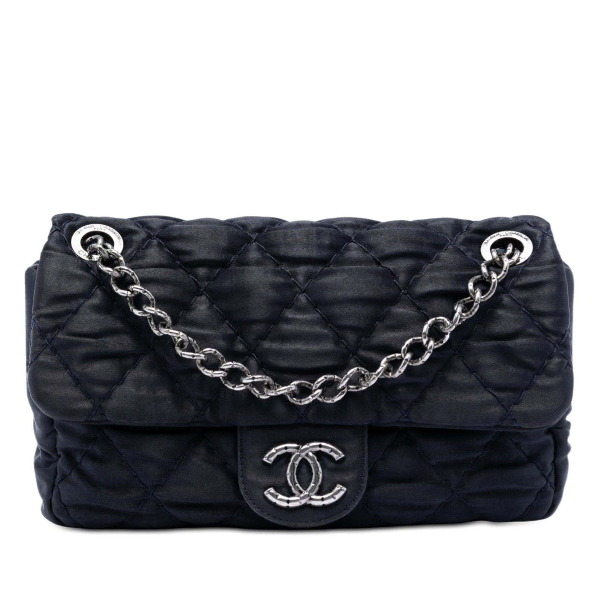Chanel Medium CC Quilted Satin Single Flap Size ONE SIZE - 1 Thumbnail