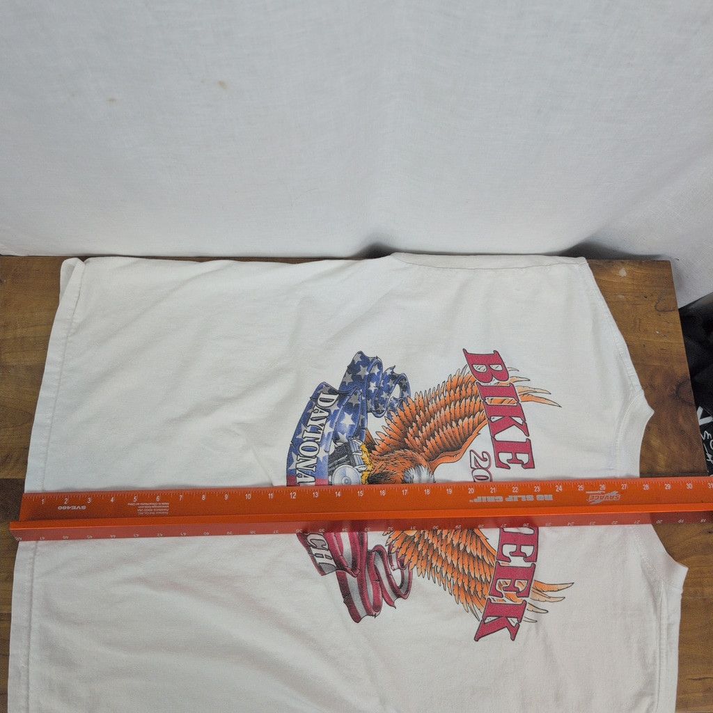 Gildan × Vintage 2002 Daytona Bike Week Lady Luck Pin Up T Shirt XL Size US XL / EU 56 / 4 - 4 Thumbnail