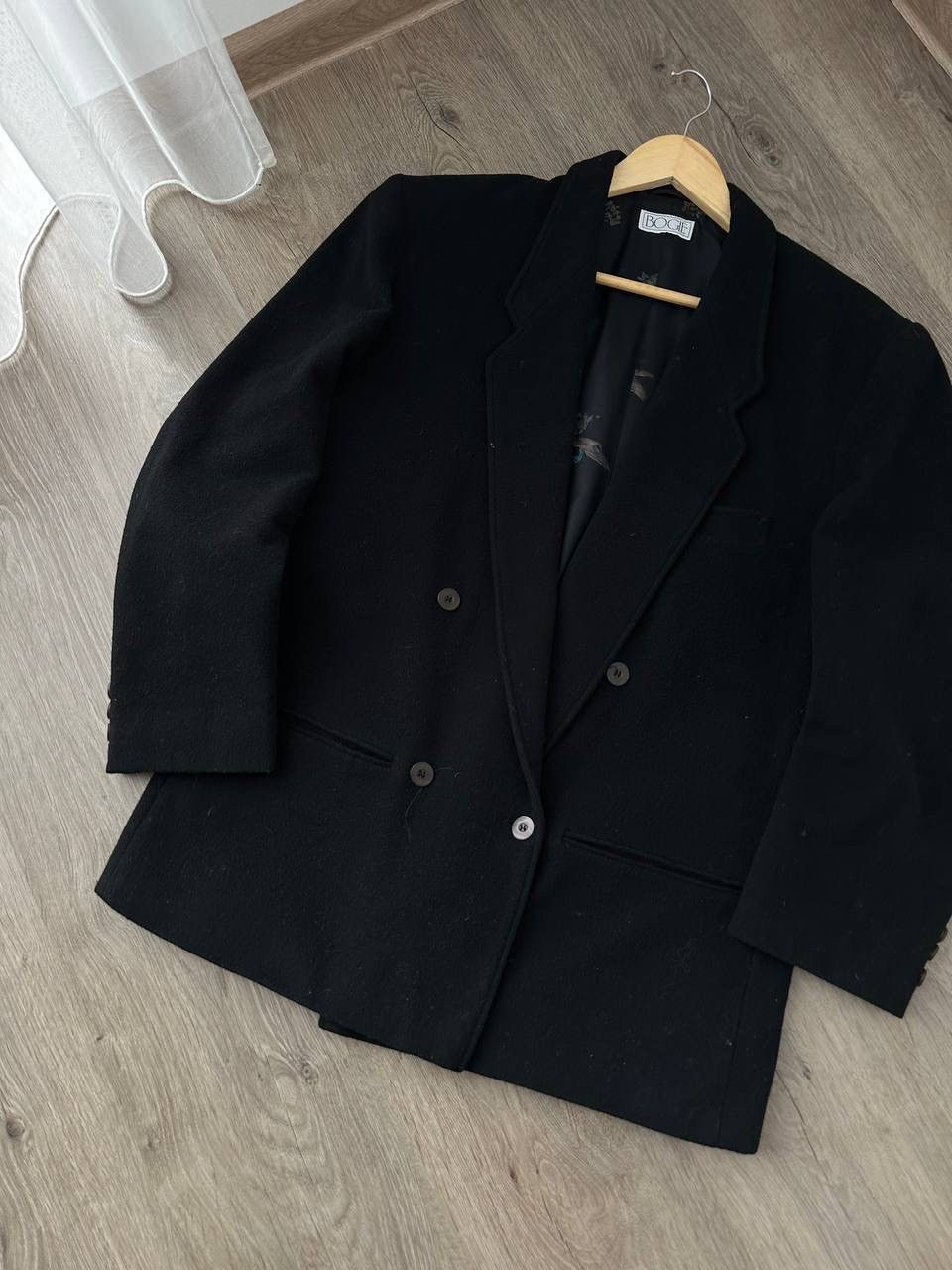 Boggi × Vintage Vintage Bogie Wool Coat Black Cashmere Black Jacket Size US M / EU 48-50 / 2 - 8 Thumbnail