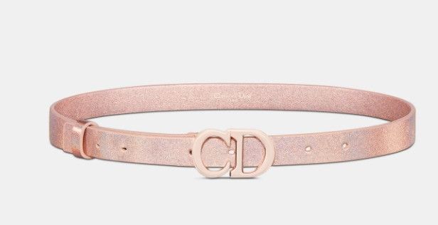 Dior o1w1db11024 Size: OS / Saddle Belt in Metallic Pink Size ONE SIZE - 2 Thumbnail