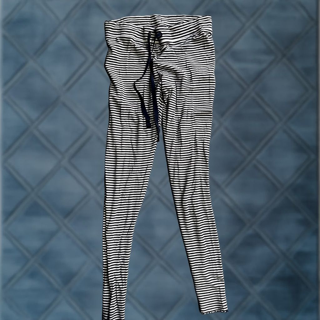 Gap Gap Body Pajama Pants Small Striped Lounge Navy White Cuffed Pants Size 28" / US 6 / IT 42 - 1 Thumbnail