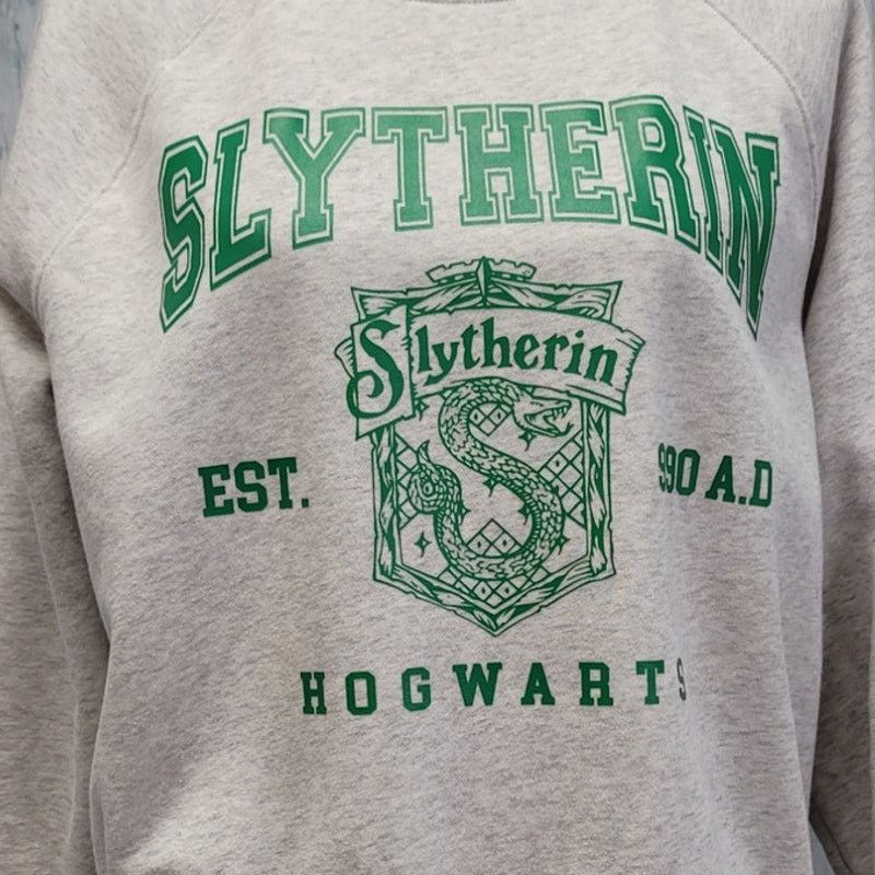 Old Navy Hand Printed Womens Medium Harry Potter Slytherin Sweatshirt Size M / US 6-8 / IT 42-44 - 2 Thumbnail