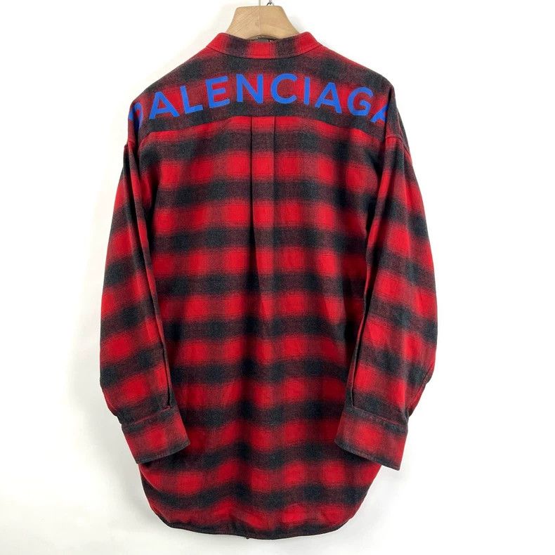 Balenciaga Balenciaga size 36 Black and red plaid back logo drawstrin Size S / US 4 / IT 40 - 2 Thumbnail