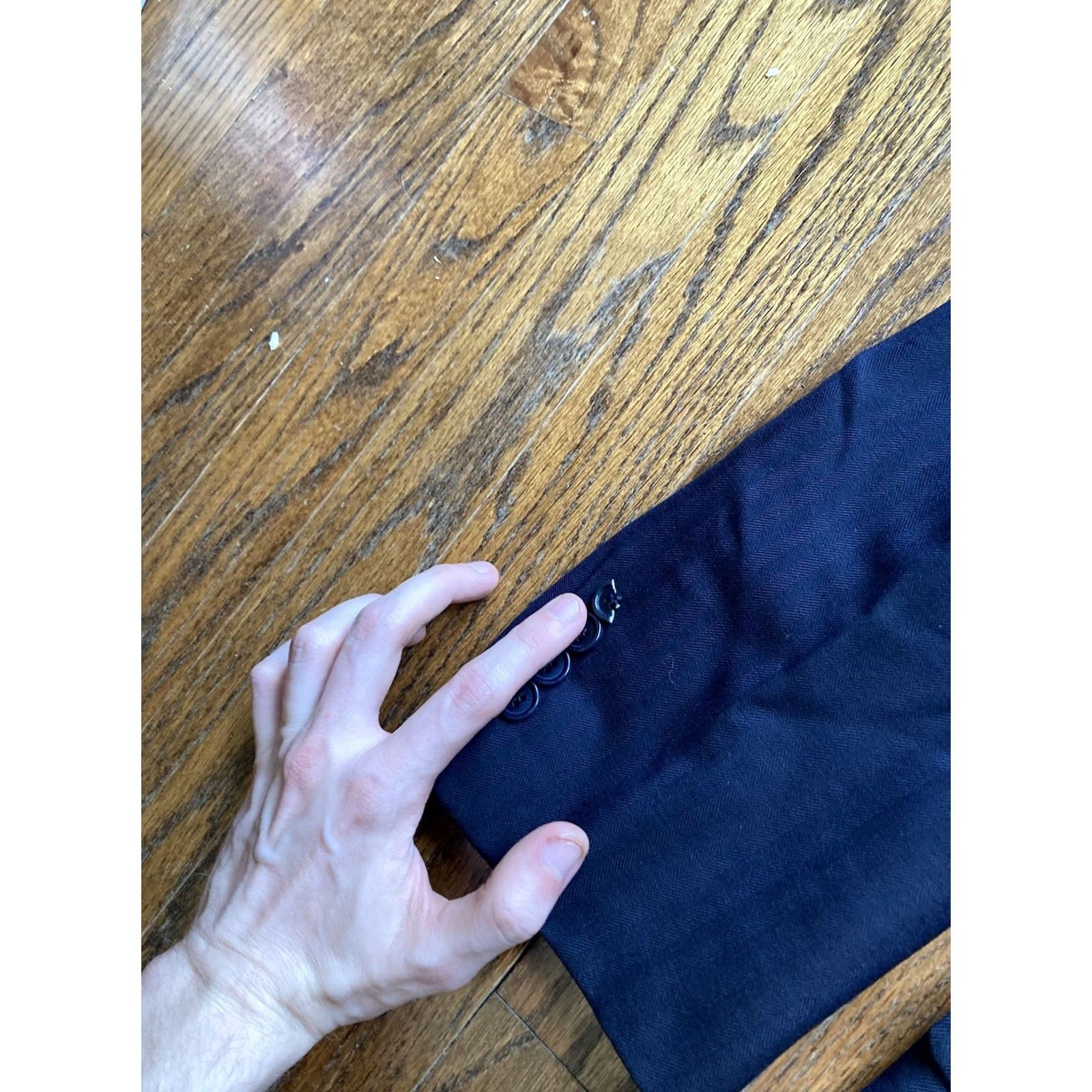 Brooks Brothers Brooks Brothers Blazer Mens 43R Saxxon 1818 Madison Midnight Blue 100% Wool Sport Coat Jacket Single-Breasted Two-Button Notch Lapel Vintage No Size 46R - 6 Thumbnail