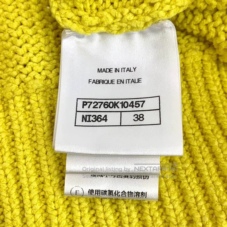 Chanel Chanel Yellow cotton round-neck short-sleeved knitted swea Size XS / US 0-2 / IT 36-38 - 6 Thumbnail