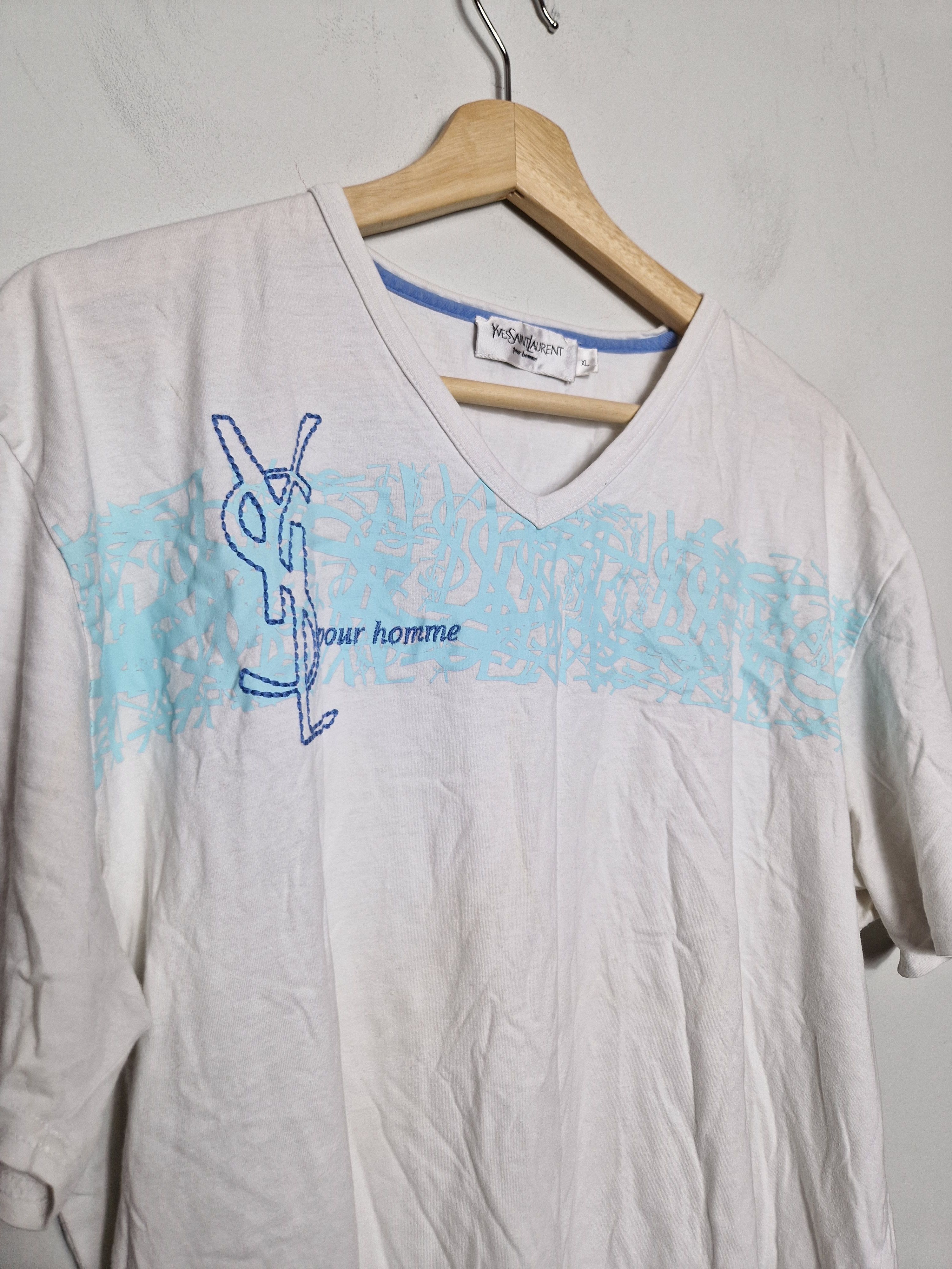 Vintage Yves Saint Laurent multilogo monogram vintage tee ysl Size US XL / EU 56 / 4 - 2 Thumbnail