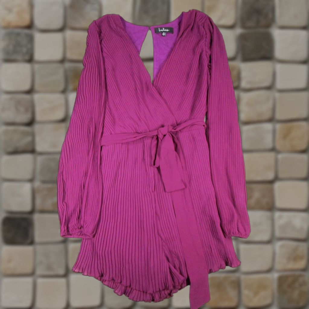 Lulus Lulus Romper Womens Medium Purple Wrap Size 32" / US 10 / IT 46 - 1 Thumbnail