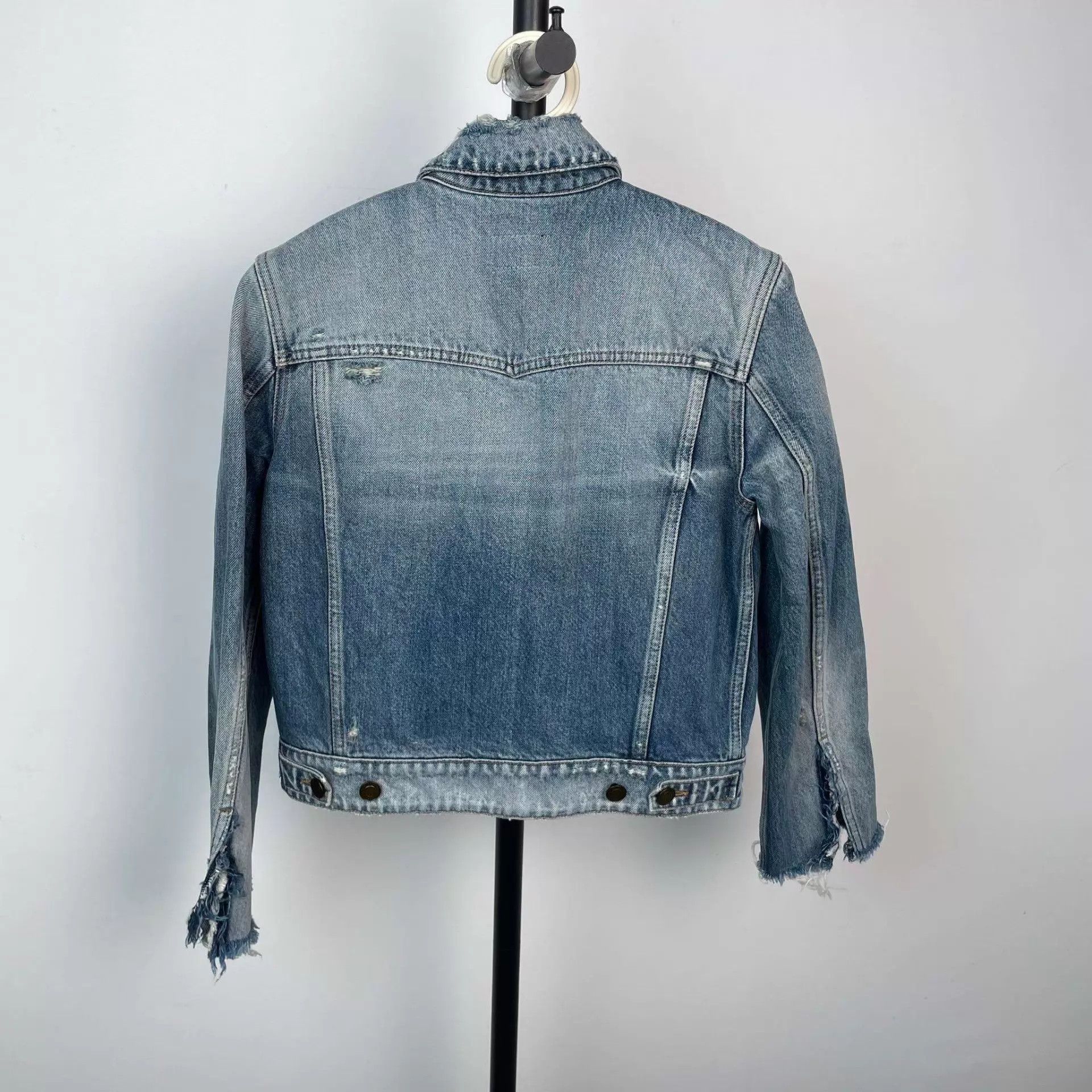 Saint Laurent Paris YSL Blue Denim Jacket S Size S / US 4 / IT 40 - 2 Thumbnail
