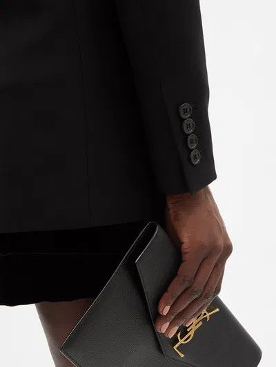 Saint Laurent Paris o1y0126 Blazer in Black Size M / US 6-8 / IT 42-44 - 3 Thumbnail