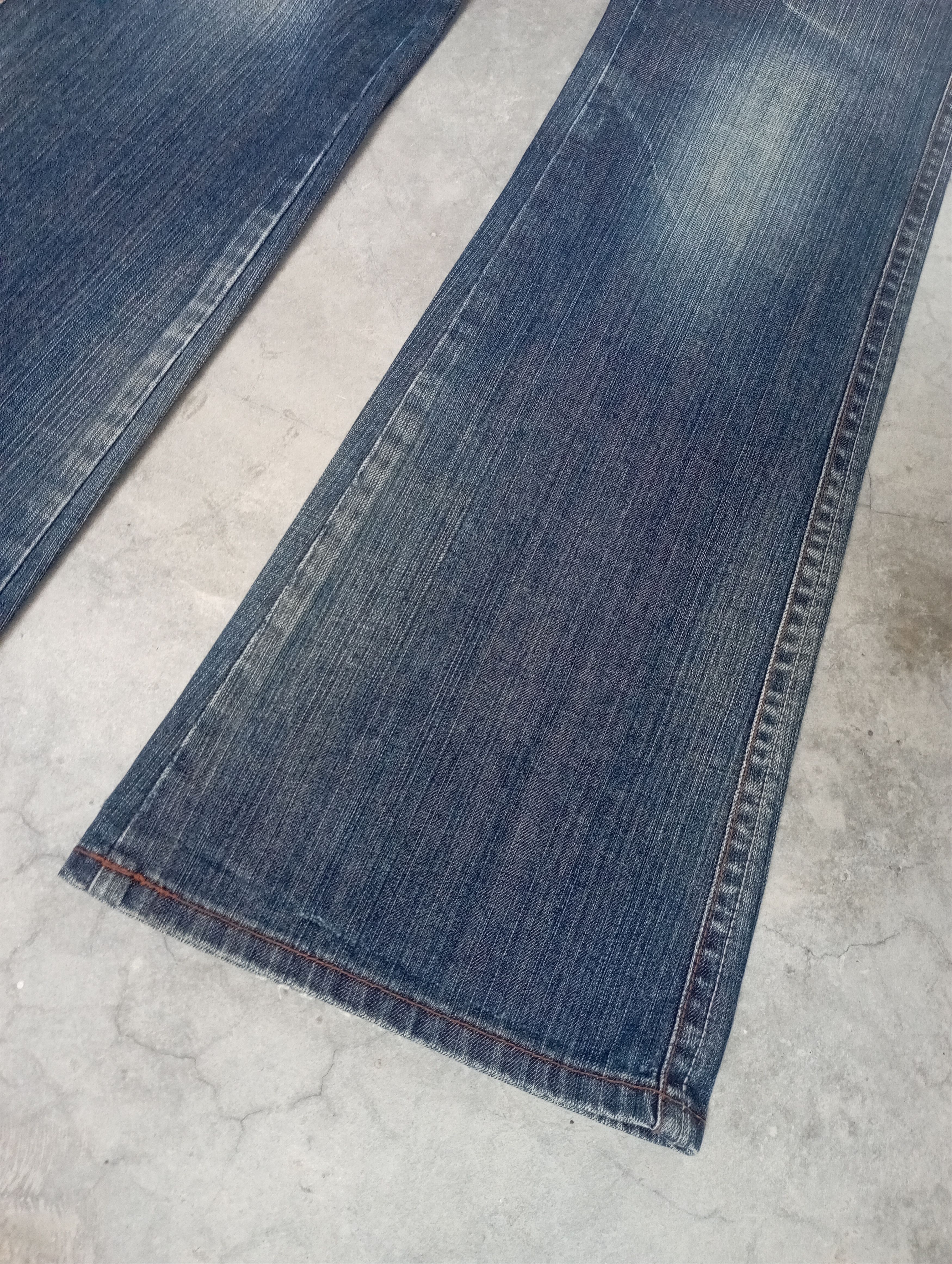 Tornado Mart Super Flare Jeans Made In Japan Mud Rusty LowRise Et Boite Size US 29 - 3 Thumbnail