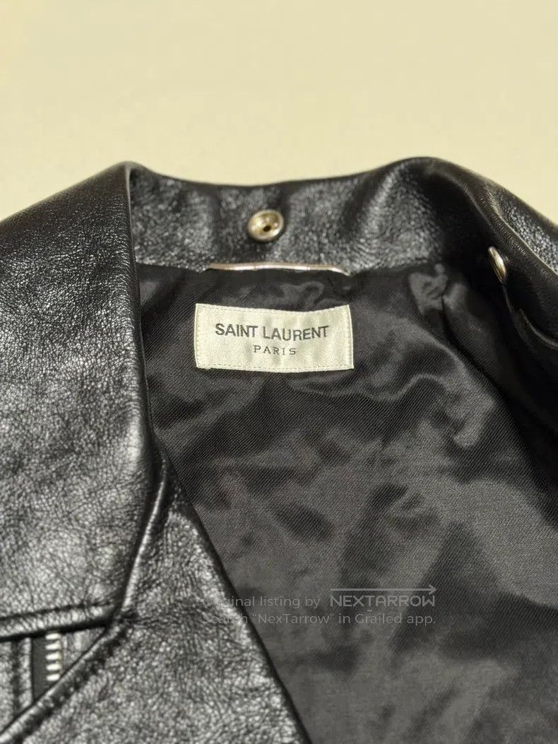 Saint Laurent Paris Saint Laurent Paris Black Biker Leather Jacket Blazer Size US M / EU 48-50 / 2 - 4 Thumbnail