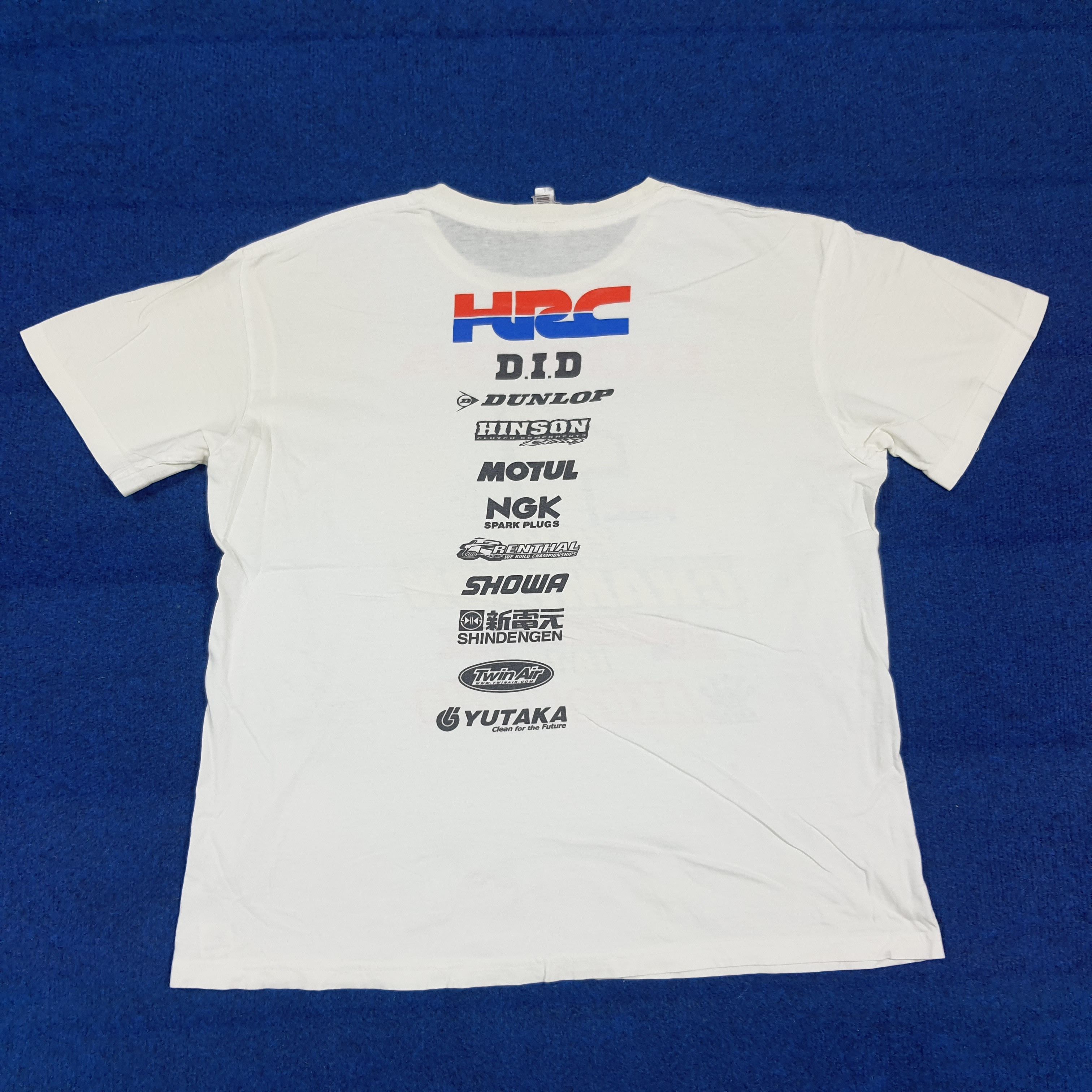 Honda Vintage 2014 Akira Narita Honda HRC Racing T-Shirt C294N18 Size US L / EU 52-54 / 3 - 3 Thumbnail