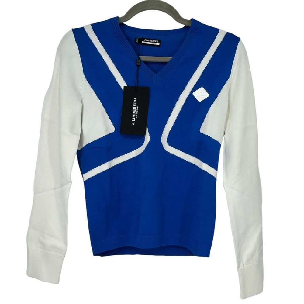 J.Lindeberg J LINDEBERG CELINE LADIES SWEATER NAUTICAL BLUE AWKW06948 Size XS / US 0-2 / IT 36-38 - 9 Thumbnail