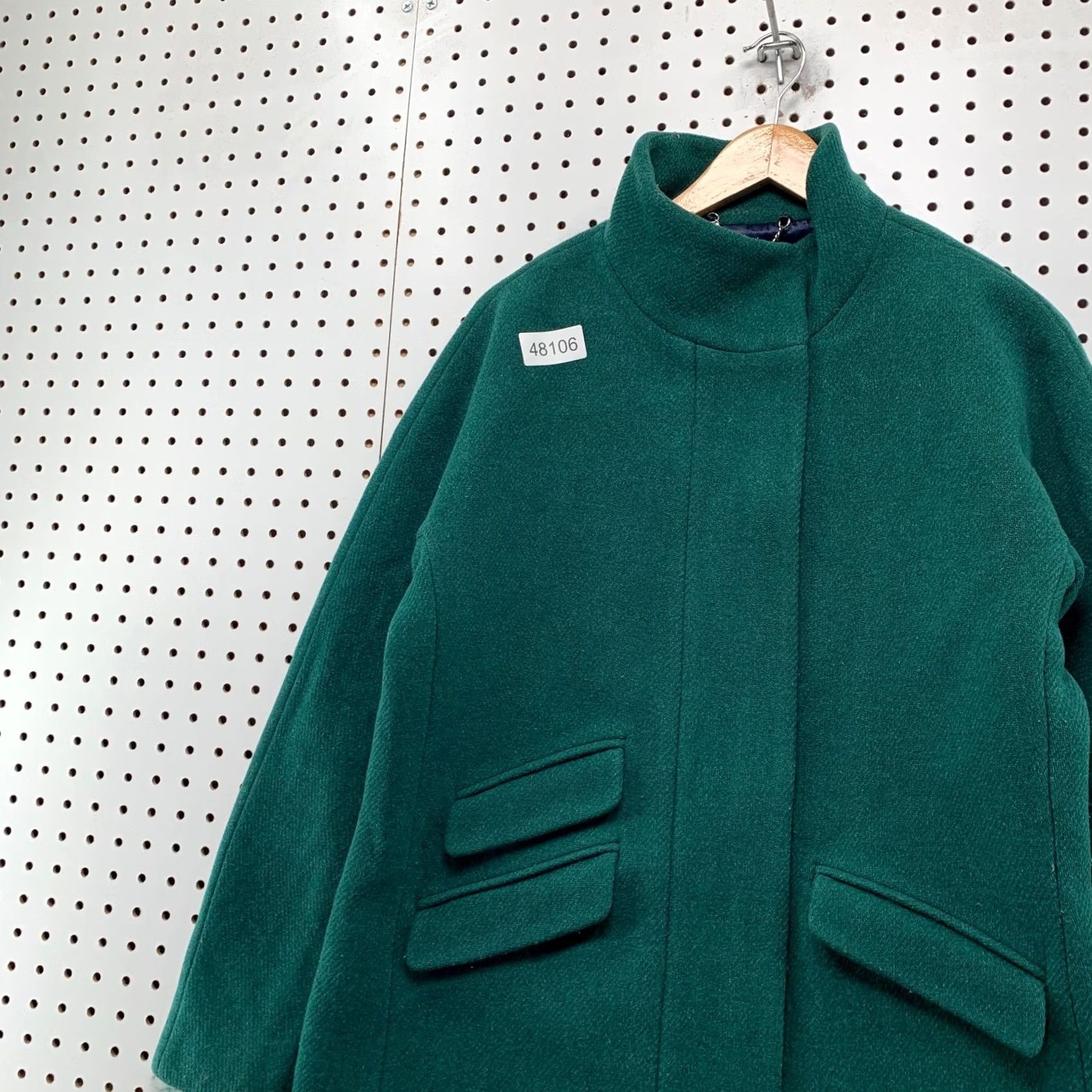 J.Crew J.CREW Italian Wool Coat Womens Size 8 Green Stadium Cloth Wool Blend Overcoat Shirt Size M / US 6-8 / IT 42-44 - 6 Thumbnail