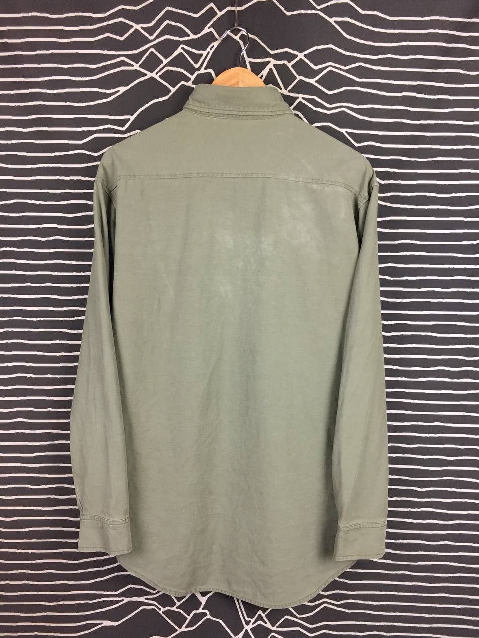 Japanese Brand Vtg Spurtion Olive Green Military Workwear Shirt Size US XL / EU 56 / 4 - 9 Thumbnail
