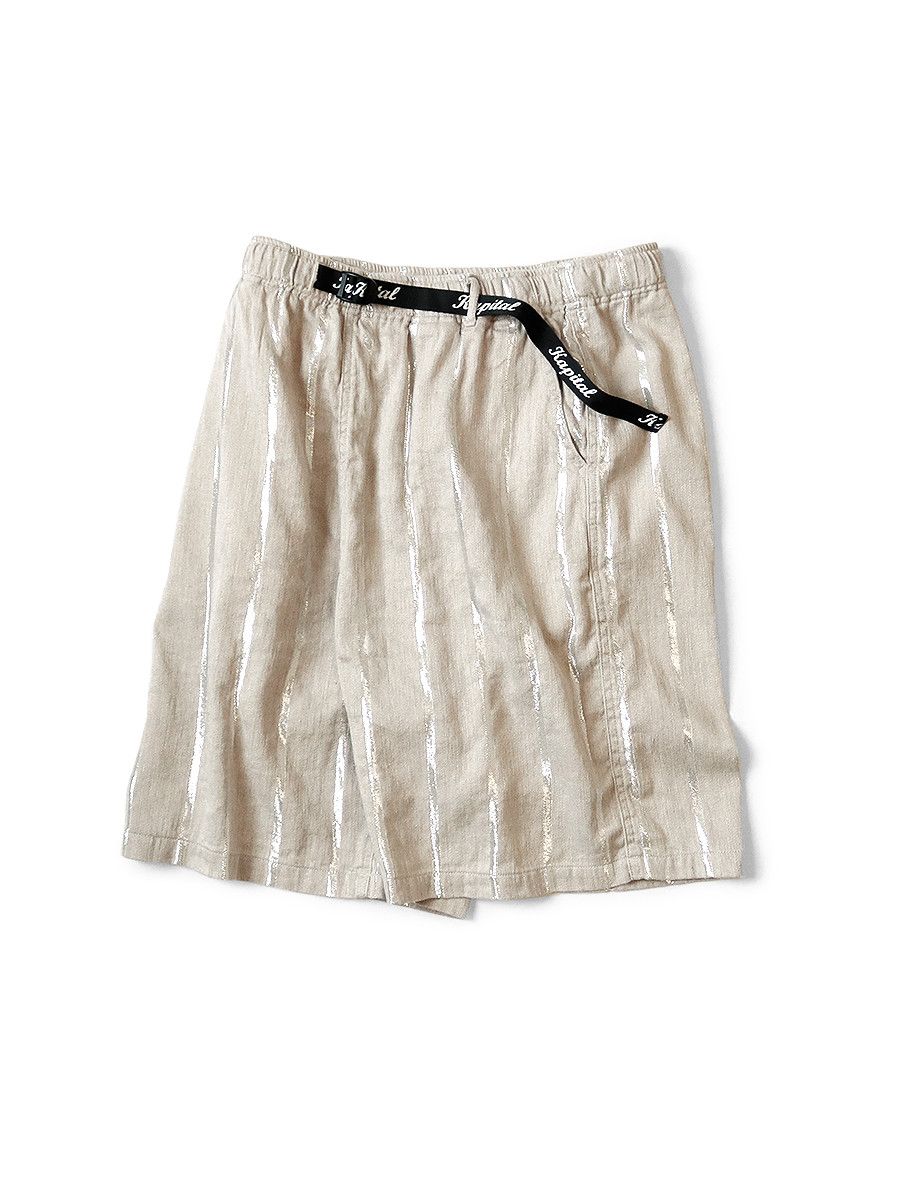 Kapital Linen glitter Phillies Striped Shorts