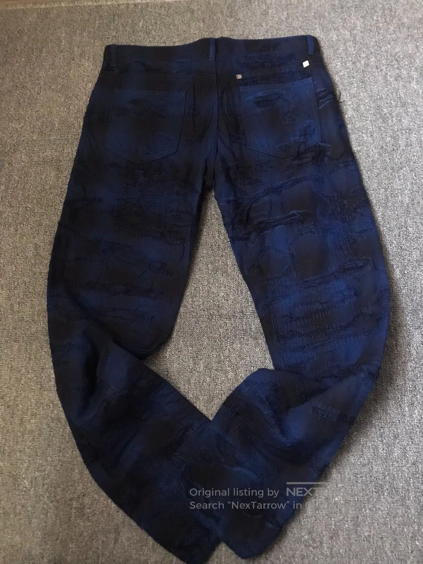 Givenchy Givenchy Blue Plaid Distressed Casual Pants. Size US 36 / EU 52 - 2 Thumbnail