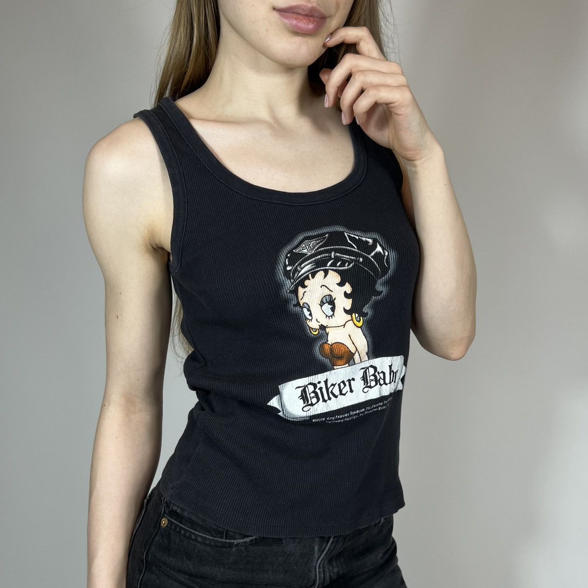 Cartoon Network Vintage 2005 Betty Boop Biker Babe Hysteric Style Tank Top Size S / US 4 / IT 40 - 1 Thumbnail