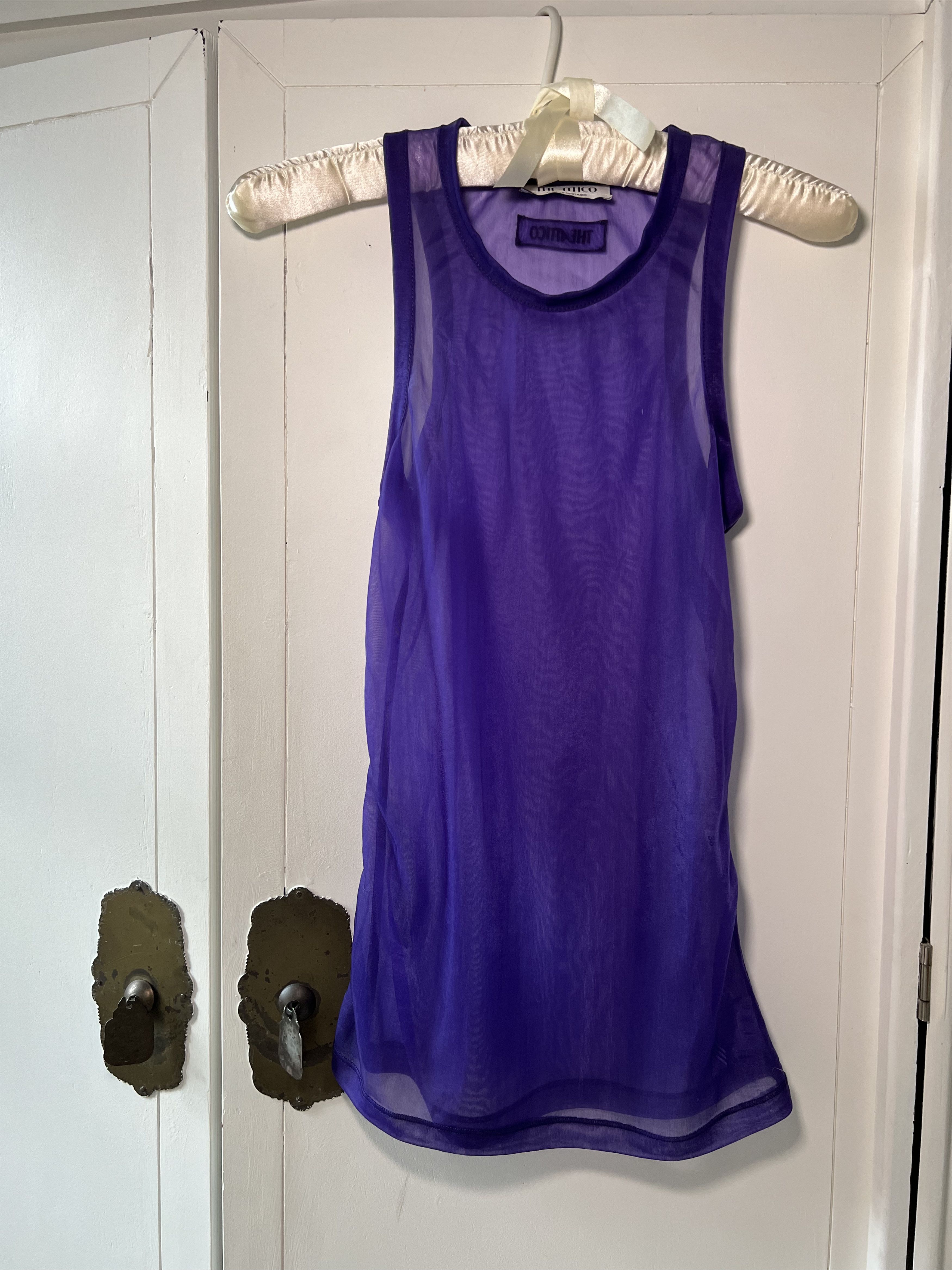 The Attico The Attico Purple See Through Sleeveless Top Size XS / US 0-2 / IT 36-38 - 2 Thumbnail