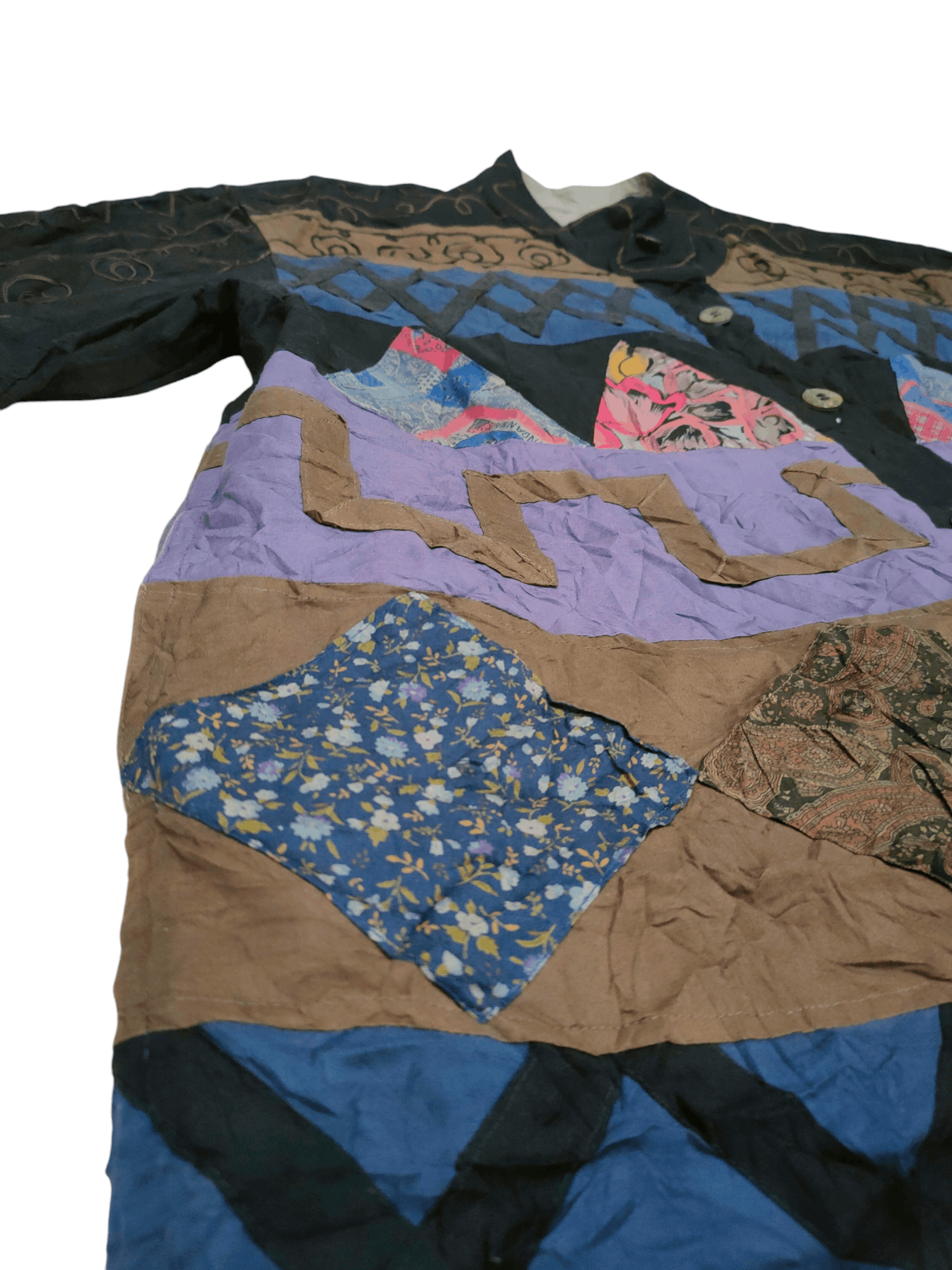 Japanese Brand Japanese Patchwork Button Up Jacket Size US L / EU 52-54 / 3 - 9 Thumbnail