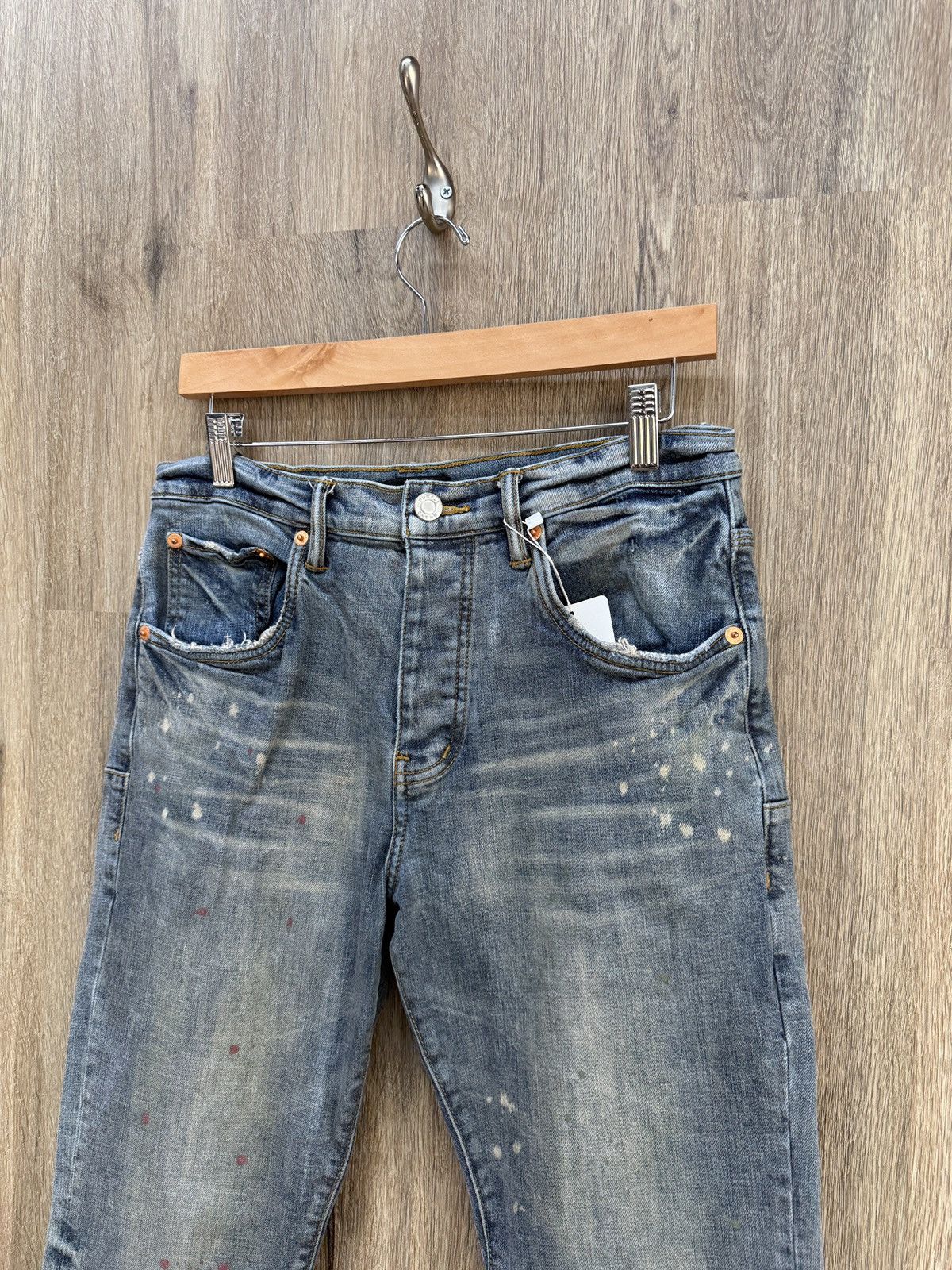 Purple Brand Purple Splatter Jeans Size US 31 - 3 Thumbnail