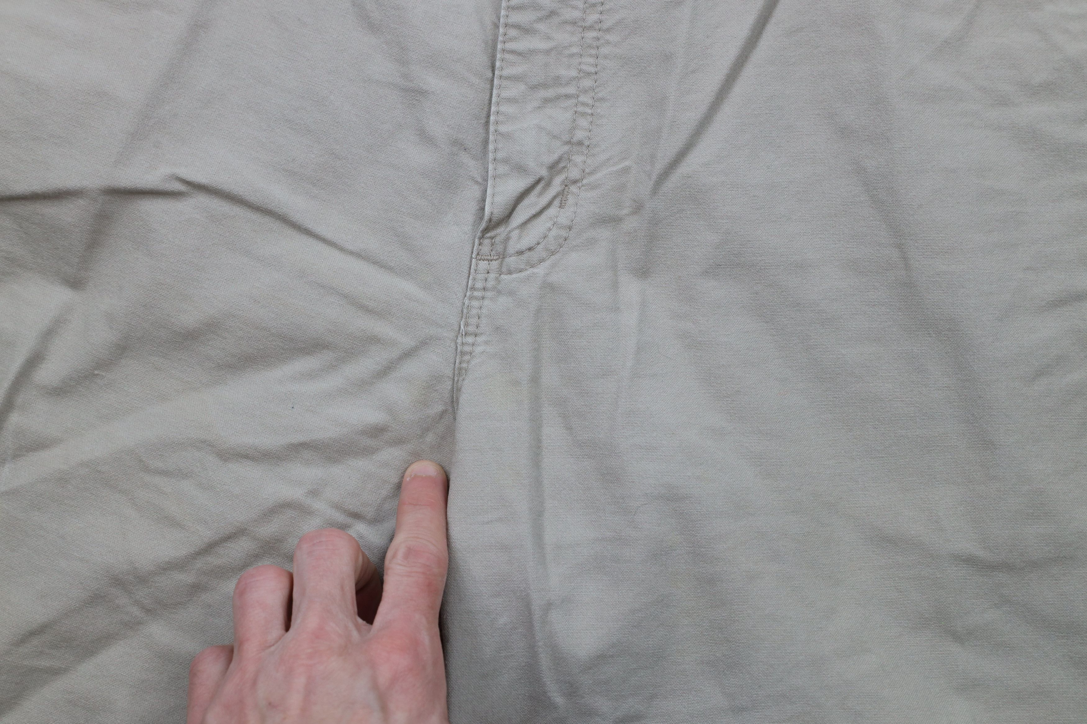 Carhartt × Vintage Vintage Carhartt Spell Out Dungaree Work Shorts Beige Cotton Size US 38 / EU 54 - 5 Thumbnail