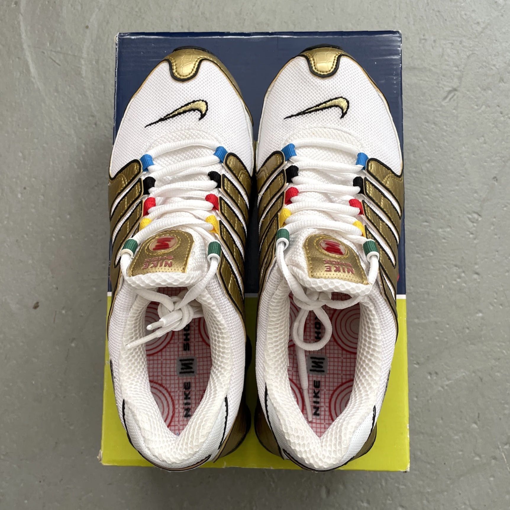 Nike Nike Shox NZ “Olympic” Sneakers Men 9.5 Multicolor 2004 309739-161 Retro Hip Hop RARE Size US 10 / EU 43 - 4 Thumbnail