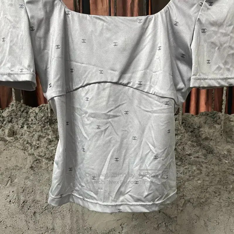 Chanel Chanel Gray Cotton T-Shirt for Women . Size XXS / US 00 / IT 34 - 4 Thumbnail