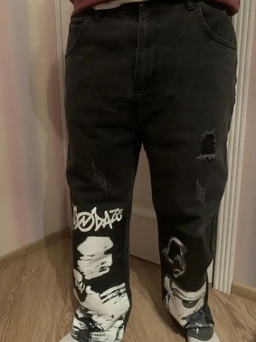 Japanese Brand Gothic Baggy Jeans Size US 32 / EU 48 - 2 Thumbnail