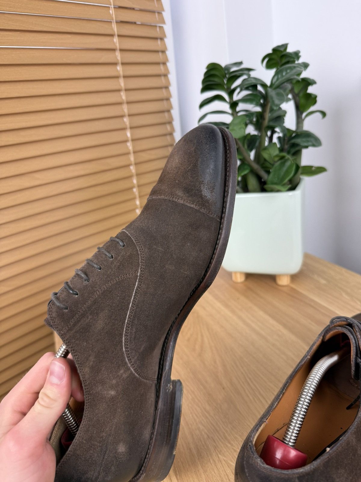 Gucci GUCCI Luxury Brown Derby Cap Toe Formal Shoes Size US 9.5 / EU 42-43 - 10 Thumbnail