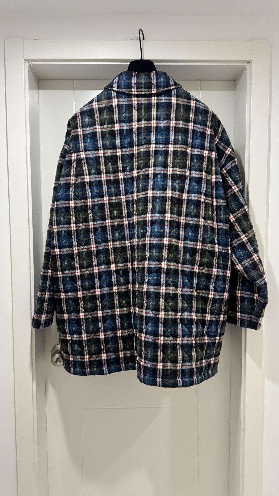 Balenciaga Balenciaga Check Pattern Padded Overshirt Size US S / EU 44-46 / 1 - 3 Thumbnail